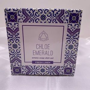 nwt soap and glass dish set